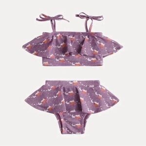 Kate Quinn NWT Floral Ruffle Bikini Size 3/6 Months